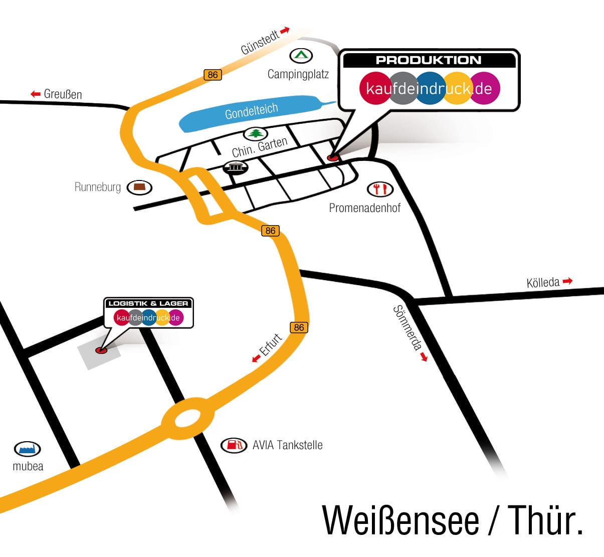 Karte Wegbeschreibung zu Kay Schneider kaufdeindruck e.K.